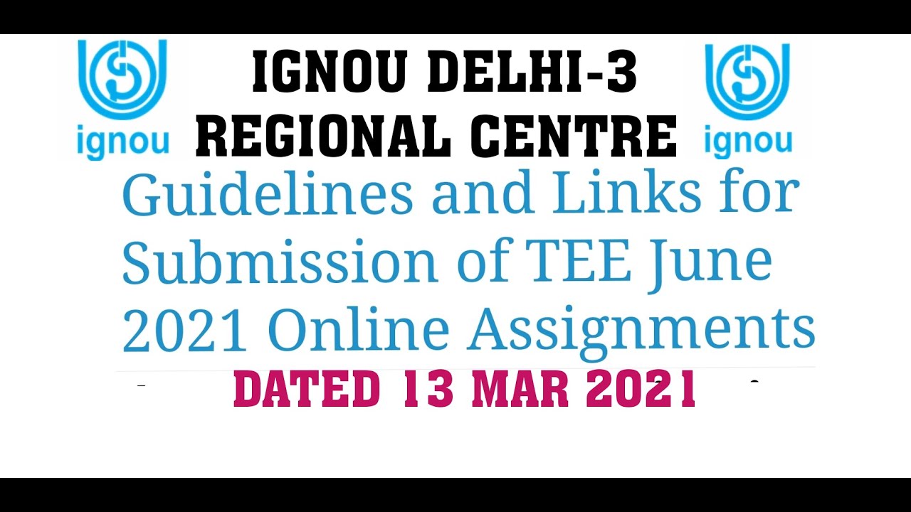 ignou online assignment submission delhi 3