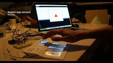 Capacitive sensing & animating shapes using arduino and processing