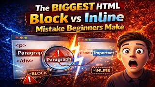 The BIGGEST HTML Block vs Inline Mistake Beginners Make | HTML Tutorial #14