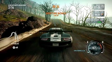 [NFS The Run] Porsche Attack in 5:55:87 (clean, with 918 RSR) | Platinum