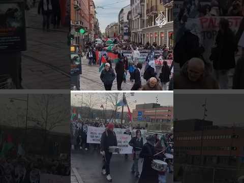 مظاهرات ببلدان أوروبية لوقف القصف الإسرائيلي على غزة ولبنان