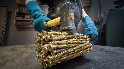 Amazing Damascus Knife Made from 70 Screws | Incredible Forging Process @knivesproject3349 