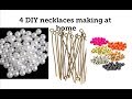 4 DIY necklaces making with beads