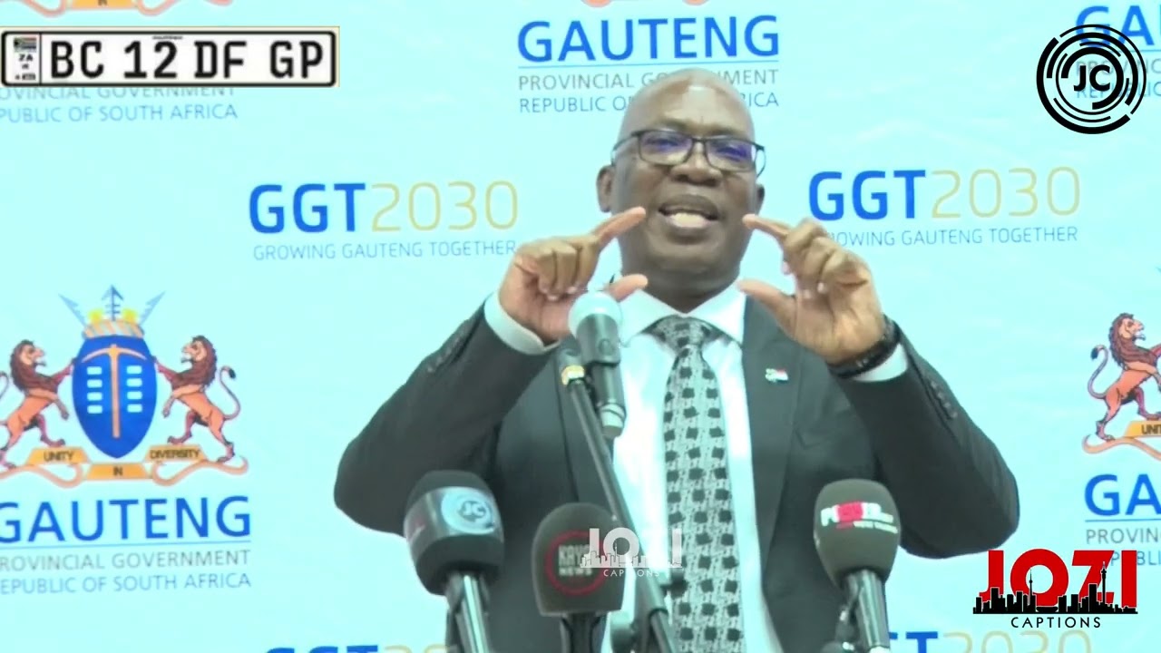 GP NEW PLATES/PREMIER PANYAZA LESUFI/HON: GREGORY SCHEENMANN (Jozi Captions)