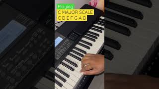 Playing C Major Scale | Play Keyboard | Play Piano | Music Lessons for Beginners shorts