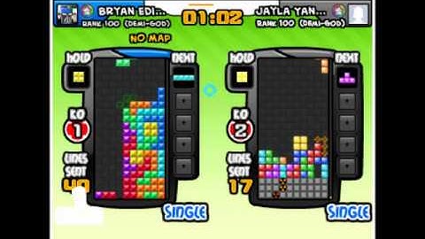 Facebook-Tetris Battle 124 lines using 4 wide combo