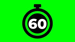 60 Second Countdown Greenscreen No Watermark