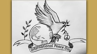 peace drawing easy poster sketch