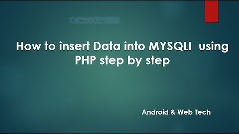 Insert data from a website into a database using MySQLi | Web & Android Tech