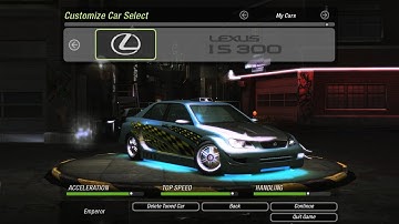NFS Underground 2 | Lexus IS 300 | Customization and Gameplay
