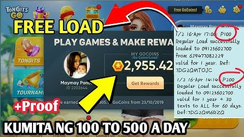 Free Load 100 to 500 a day sa Paglalaro ng Tonghits go || with proof of payment