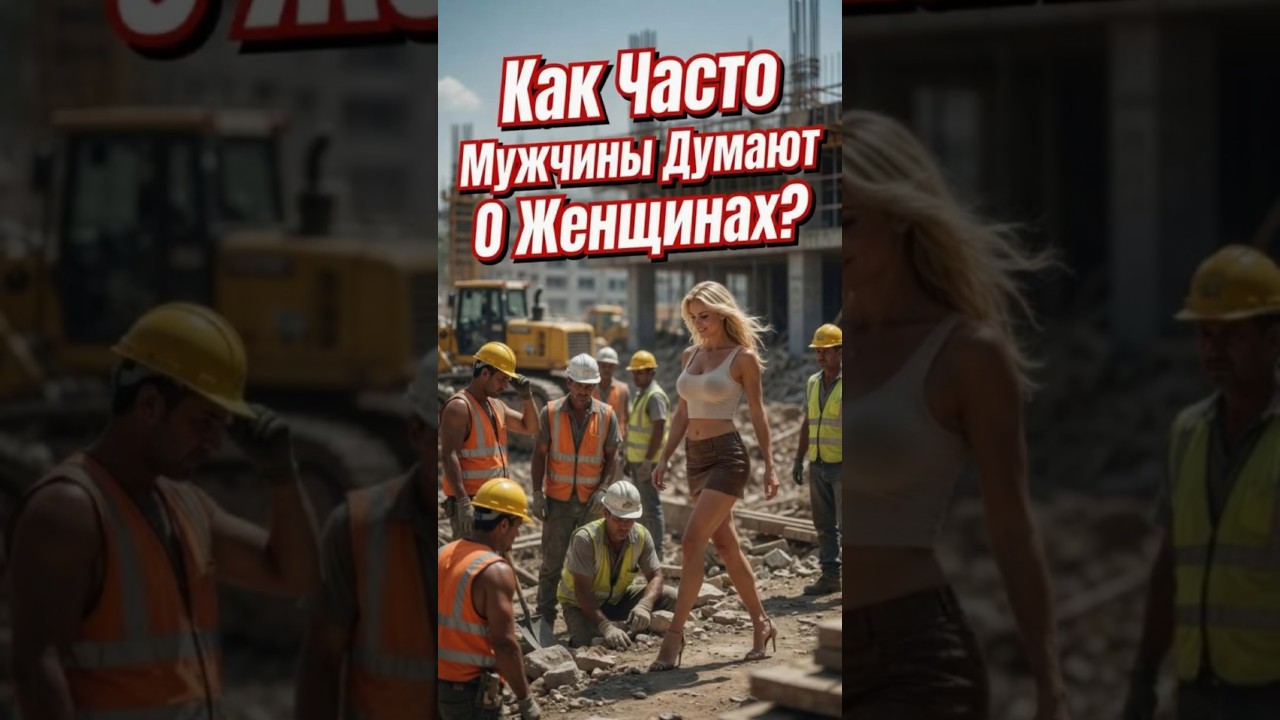 Как часто мужчины думают о красивых женщинах — Реальный эксперимент на строительной площадке.