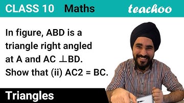 In figure, ABD is a triangle right angled at A and AC ⊥BD. Show that (ii) AC2 = BC. - Teachoo