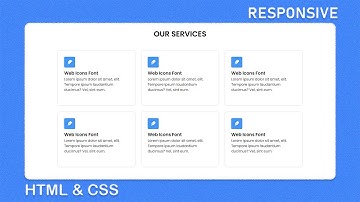 Responsive Minimal Service Page / Section Using HTML & CSS