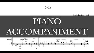 Lydia (G. Faure) - E Flat Major Piano Accompaniment