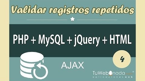 Validar email o datos repetidos con AJAX, jQuery, PHP, MySQL, HTML y CSS 4/4