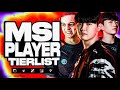 Msi player tierlist all roles from major regions  caedrel