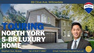 Guided Tour 89 Olive Ave - Willowdale Toronto 5-Br Mansion!