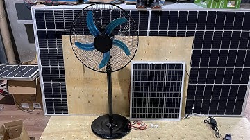 Quạt Năng Lượng Mặt Trời Size Lớn , Động cơ không chổi than , 5 cánh nhôm Chạy cực êm và mát