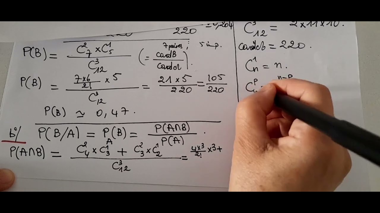 Dénombrement,probabilités-variable aléatoire,esperance mathematique (examen 2001-2002)تعداد-احتمالات