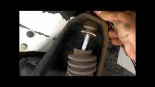 How to change front shocks on a Jeep Wrangler YJ - YouTube