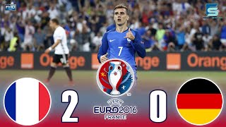 ملخص مباراة فرنسا 2-0 المانيا 💥 ثنائية جريزمان 🔵 نصف نهائى يورو 2016 | تعليق رؤوف خليف 🎤 FHD