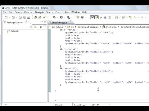 Java programming part 75 GUI : Radio Button ChangeListener and ...