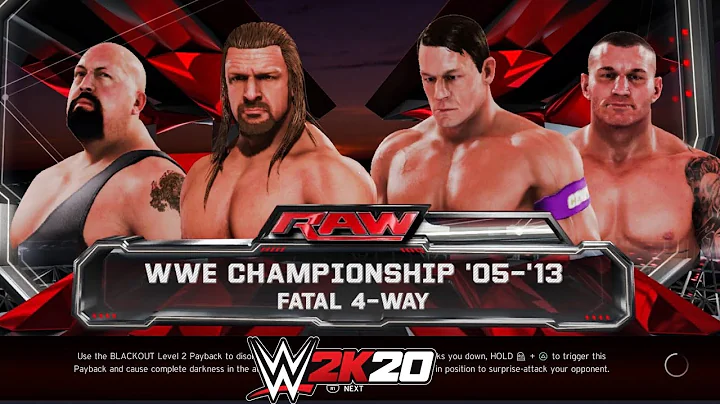 WWE 2K20 John Cena VS. Triple H VS. Randy Orton VS. Big Show | Fatal 4 Way For WWE Championship
