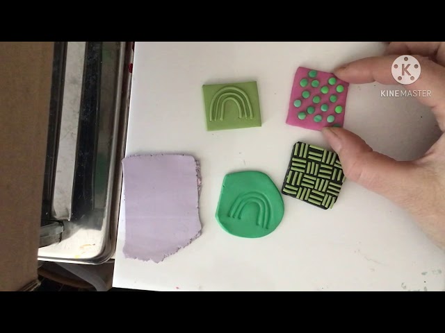 Embossing stamp for polymer clay Clover Floral texture plate