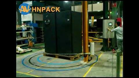 Hennopack MR402S semi auto rotary arm pallet stretch wrapper machine