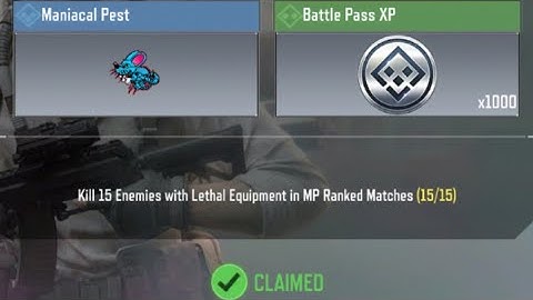 Call Of Duty Mobile Kill 15 Enemies with Lethal Equipment in MP Ranked Matches Task Complete