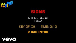 Video thumbnail of "Tesla - Signs (Karaoke EZ Sing)"