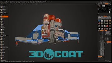 3D Coat- Concept Art- Vehicle Spaceship Design, Concept Sculpt- Viewport