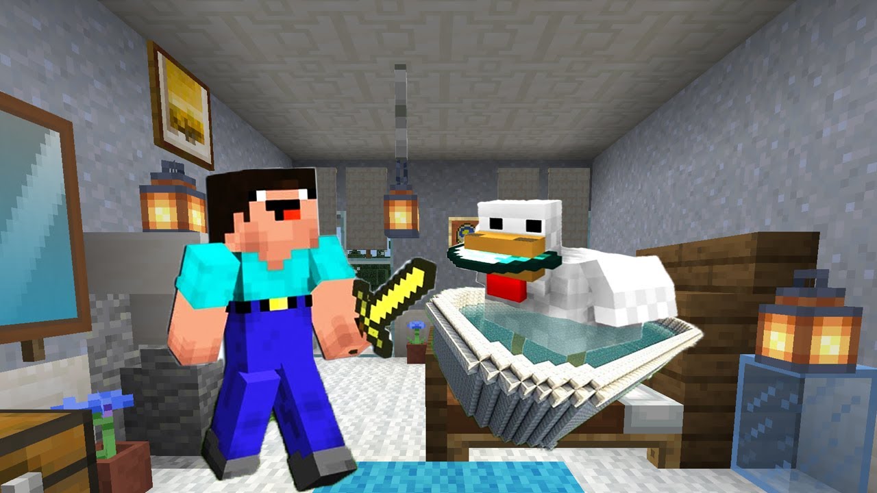 NOOB SAVED THE CHICKEN AND BURNED THE DIAMONDS /нуб спас курицу и сжег алмазы