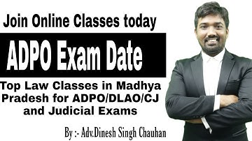 ADPO Exam Date || Admit Card For ADPO || ADPO Online Classes