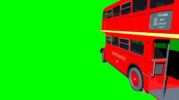 london bus routemaster 1950   3D model green screen animation 64bit test 1 s01r03