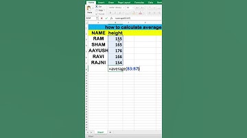 How to Calculate Average in Excel | Advanced Excel Tricks #Shorts