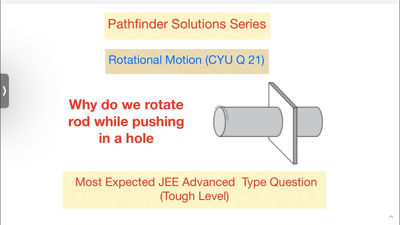 Pathfinder | Rotational Motion | Check your Understanding 21 | JEE ...