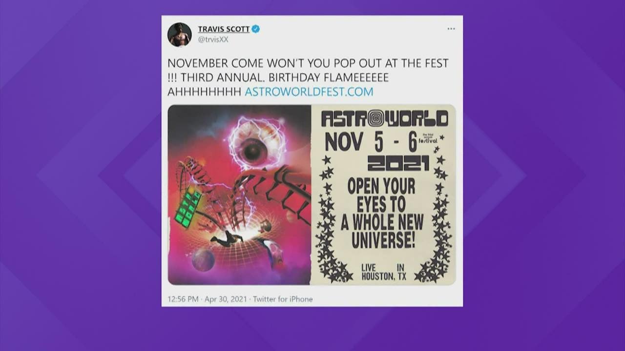 Travis Scott's 'Astroworld' festival returning to Houston in November