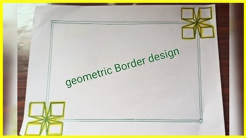Geometric Border design in a very simple way