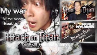 Eng Subnokos Reaction Of My War Full Ver. Covers Attack On An The Final Season Op 僕の戦争