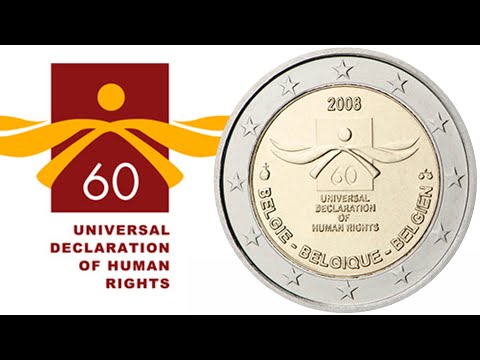 Бельгия 2008, 60-летие Всеобщей декларации прав человека, Памятные монеты 2 евро