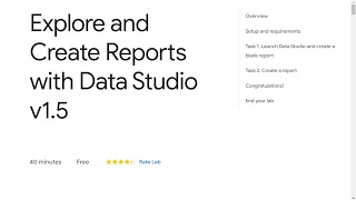 Explore and Create Reports with Data Studio v1.5 Qwiklab