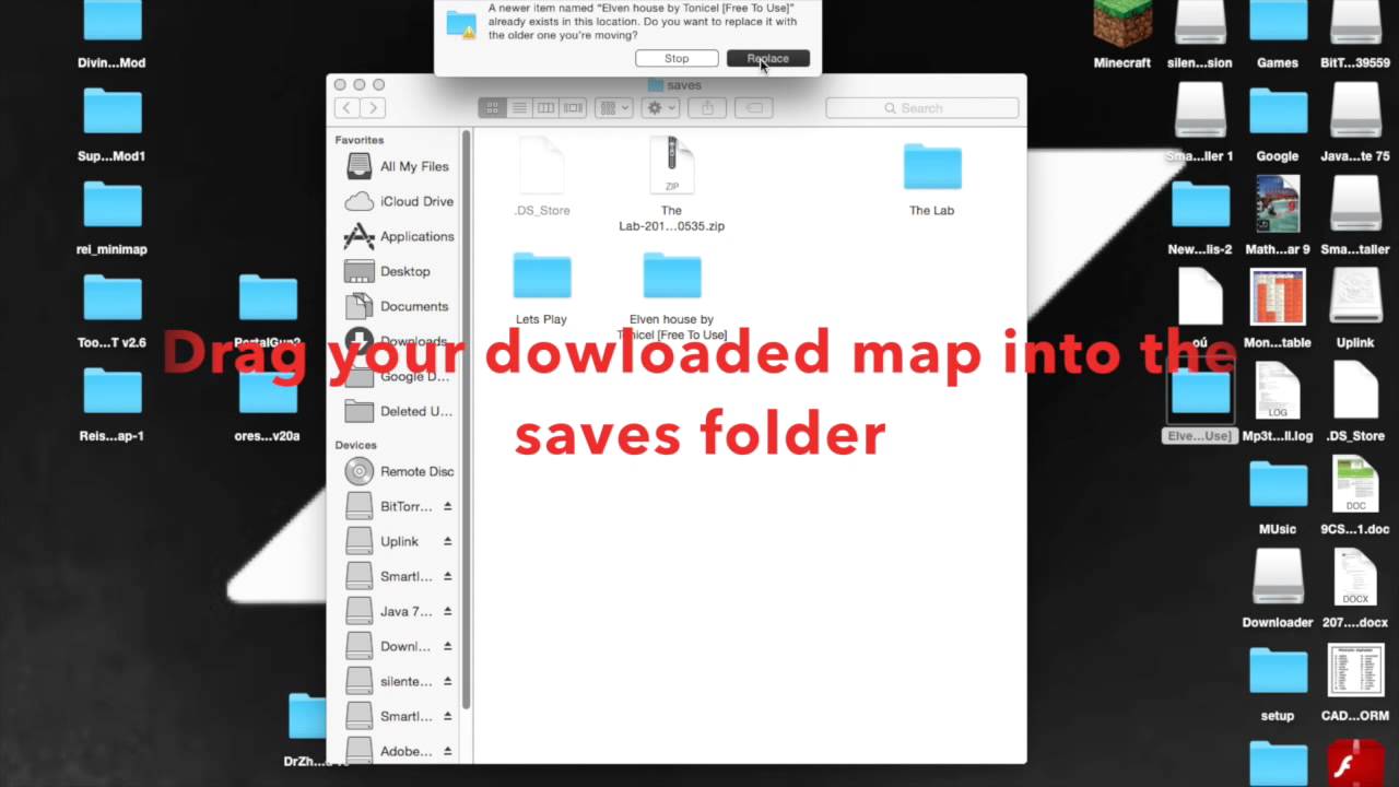 how to download a minecraft map on mac