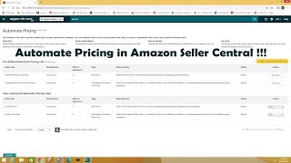 Automate Pricing in Amazon Seller Central !!!