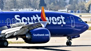 Boeing 737 MAX 8 is back! First commercial flight to Portland after ungrounding. Southwest Airlines.