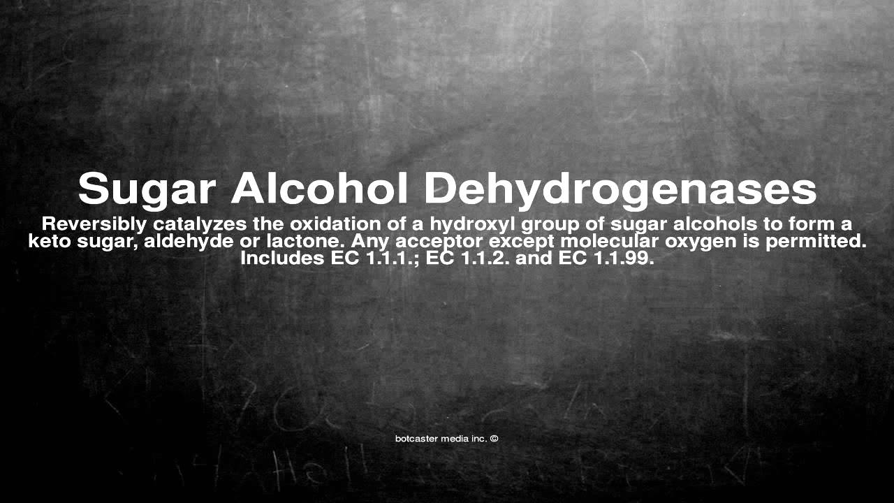 Medical vocabulary What does Sugar Alcohol Dehydrogenases mean YouTube