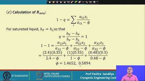Lecture 63: Tutorial on multicomponent distillation -II
