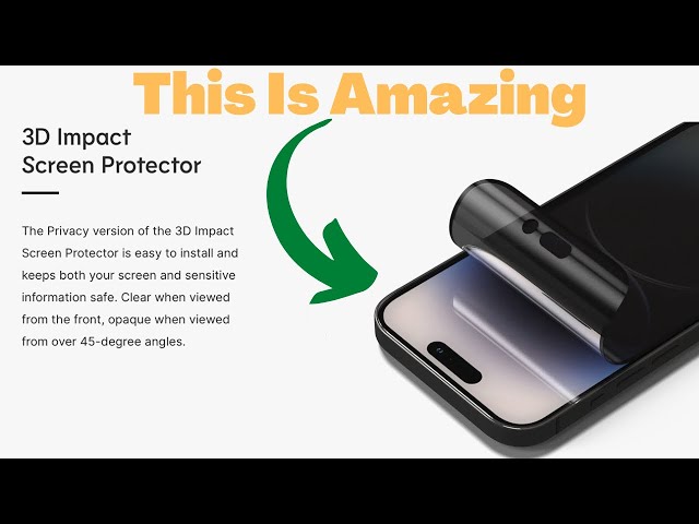 RhinoShield 3D Impact Screen Protector for iPhone 13 Pro/Max: NEW