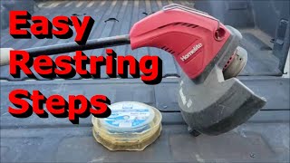 How To Restring a 2 String Electric Trimmer | Weedeater | Whipper Snipper | Strimmer